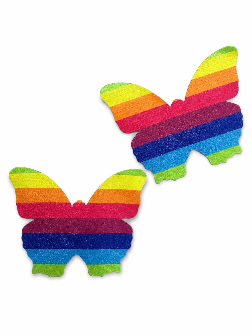 Rainbow Butterfly Nipple Pasties Adhesive Festival Rave Pride Covers